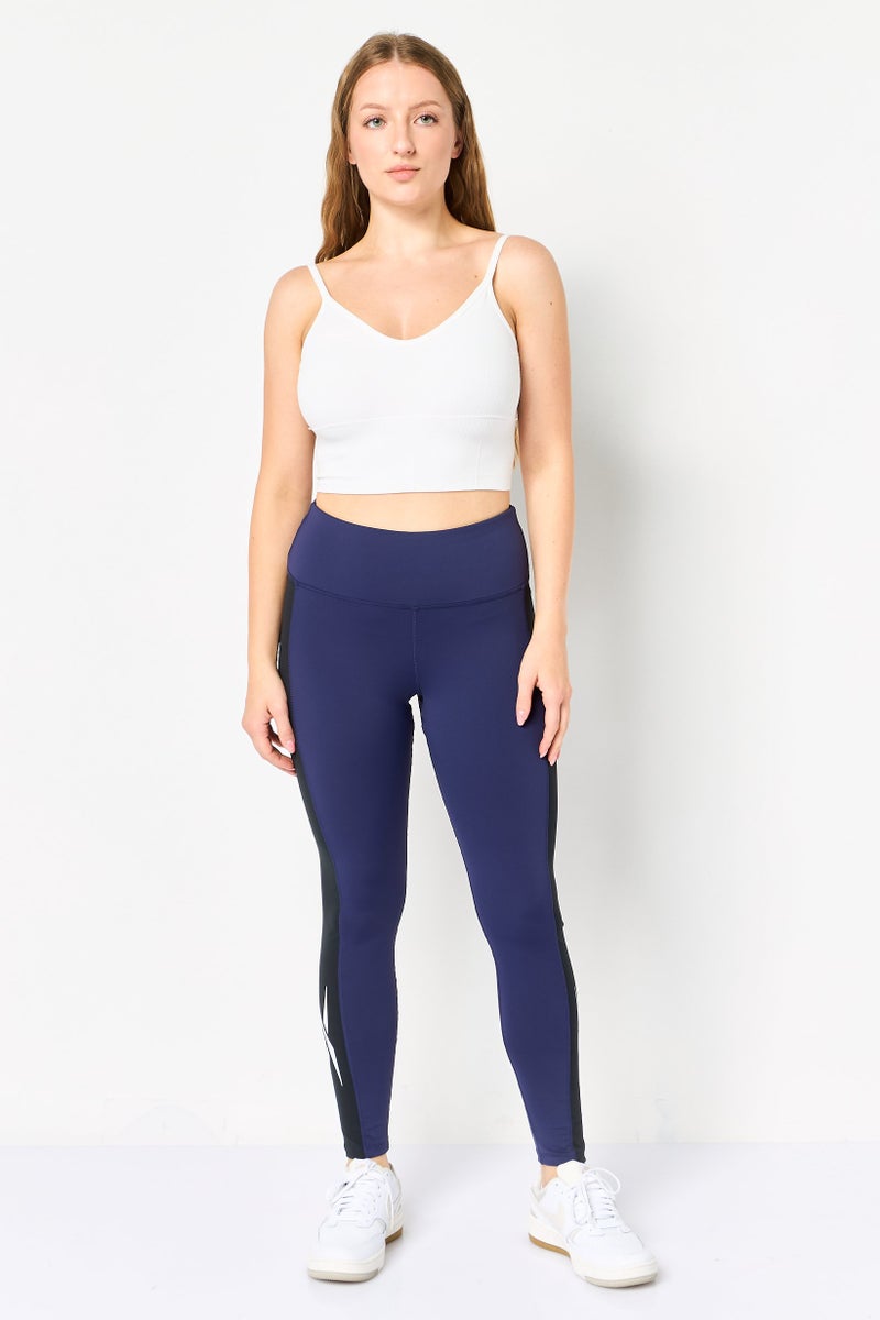 Reebok Women Sportswear Fit Training Leggings, Navy - Image 2