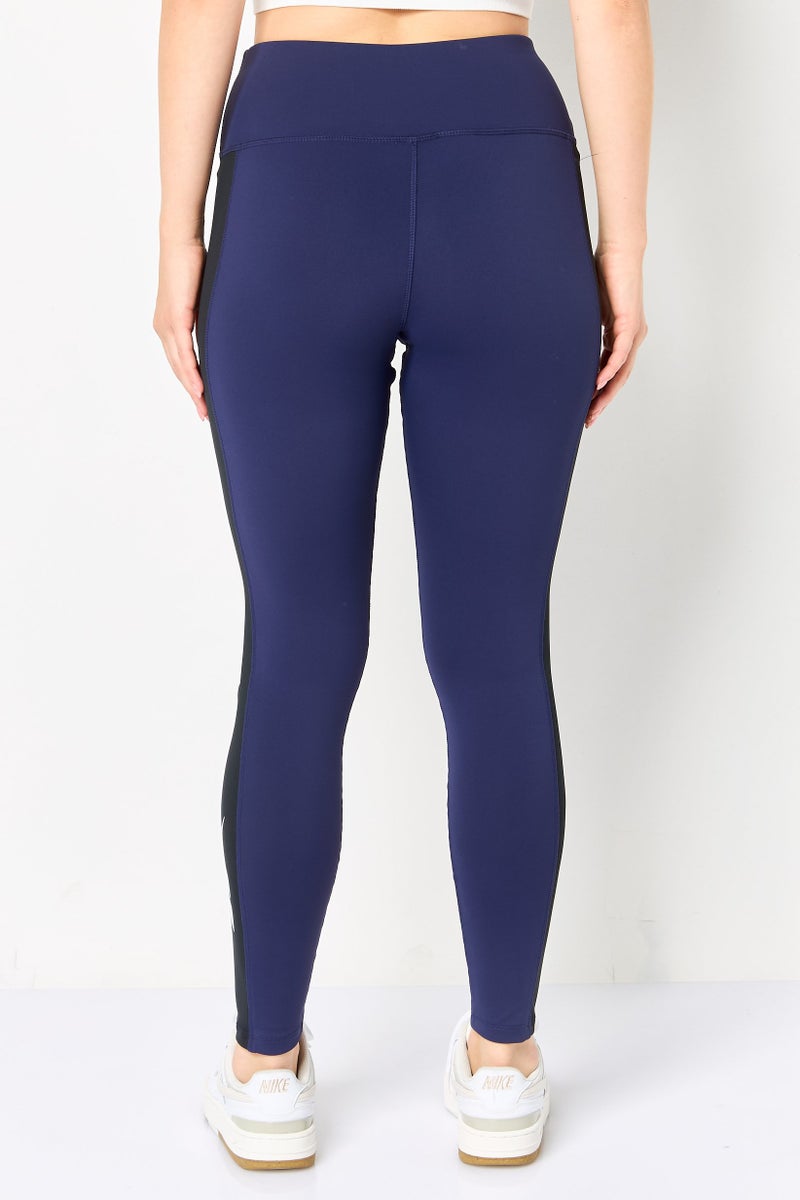 Reebok Women Sportswear Fit Training Leggings, Navy - Image 3