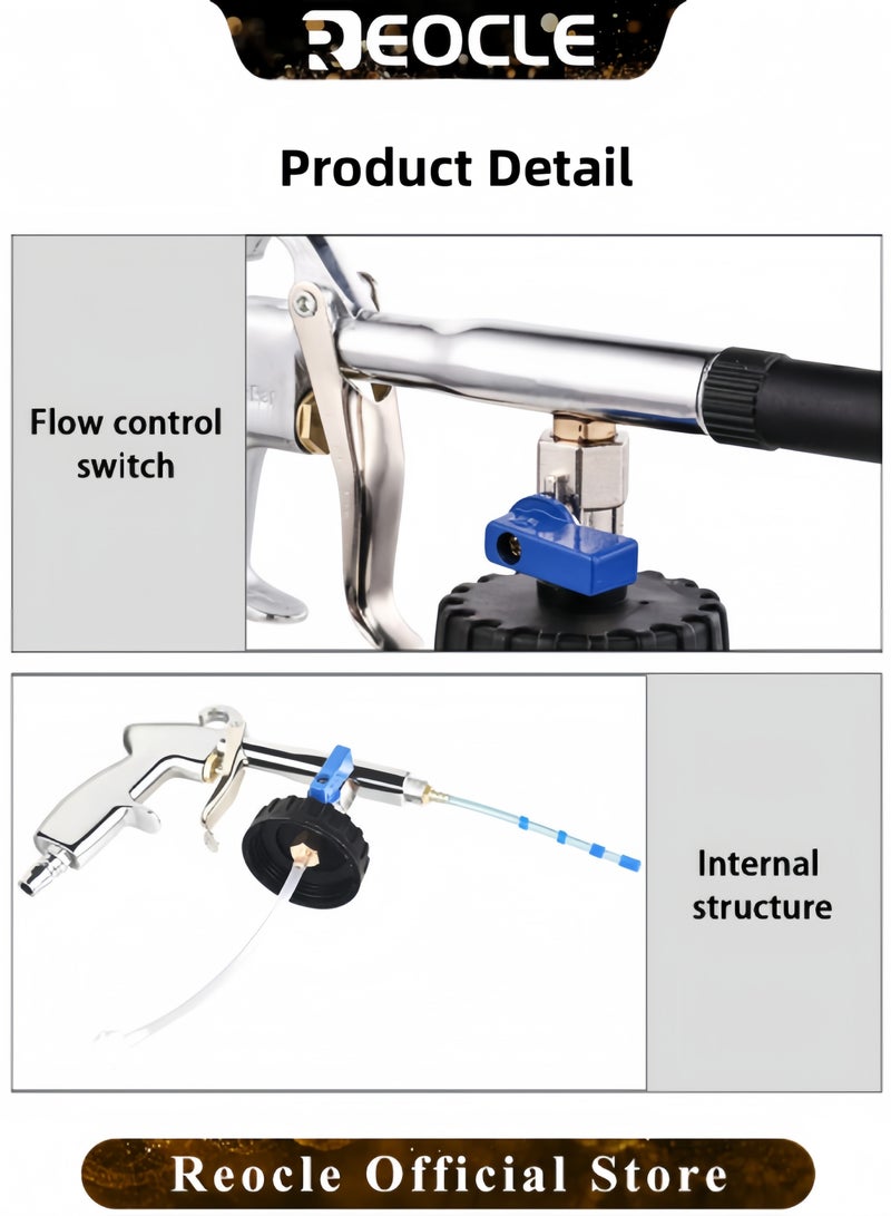 REOCLE High Pressure Car Cleaning Gun Quickly Blasts Dirt & Dust from Surface Car Interior Foam Gun Sprayer for Vehicle Upholstery & Carpet & Seat - Image 3