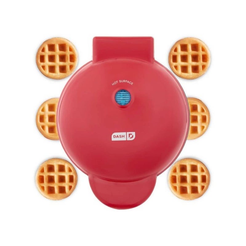 Dash DASH Express Waffle Bite Maker - Compact Red Electric Waffle Maker - Cooks 7 Bites at Once - Nonstick - 1000 Watts  - Image 1
