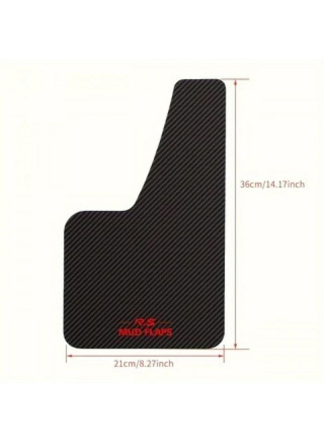 Black Carbon Fiber Effect Mud Flaps Front Rear Splash Guards Durable - Image 3