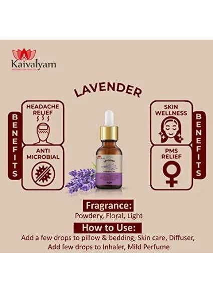 Kaivalyam Kaivalyam Lavender Essential Oil 15 ML  - Image 3