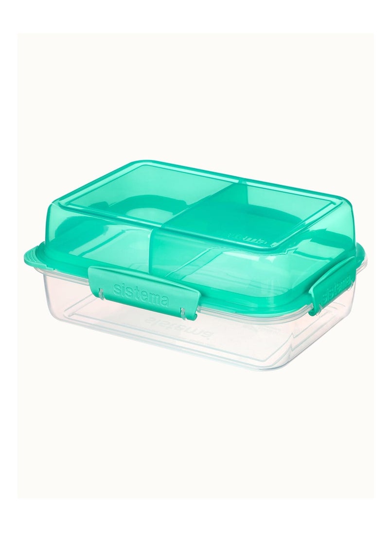 sistema - Sistema Lunch Stack Rectangle To Go Lunch Box: Portable Meal Organizer, Food Storage Solution, Meal Prep Container, Lunchbox with Compartments, Stackable Lunch Container  - 1.8 L - Image 1