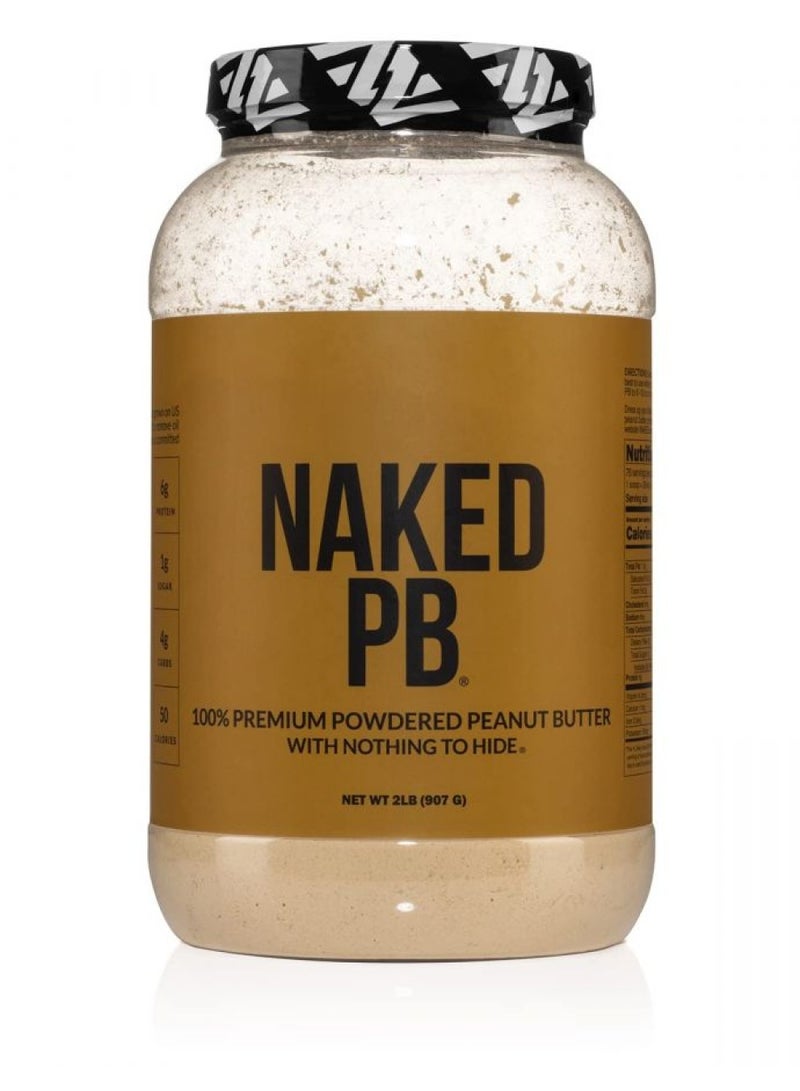 NAKED nutrition 2 LB Powdered Peanut Butter from US Farms – Bulk, Only 1 Ingredient - Roasted Peanuts, Vegan, No Additives, Preservative Free, No Salt, No Sugar - 76 Servings - NAKED PB