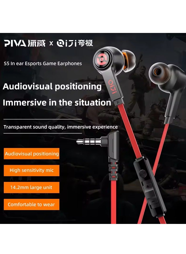 PIVA S5 Wired Surround Gaming Headset with Control Buttons and Mic with AUX Elbow Cable (Screw) - Image 4