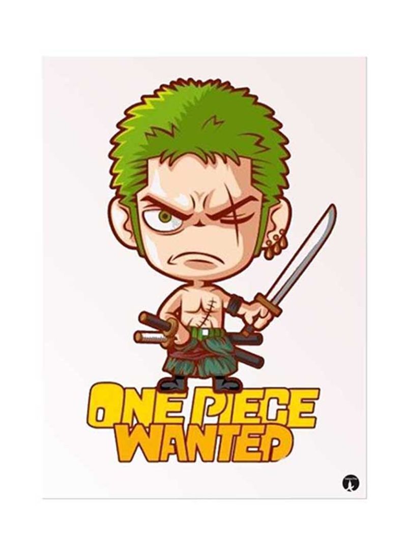 Anime One Piece Metal Plate Poster Multicolour 15x20centimeter