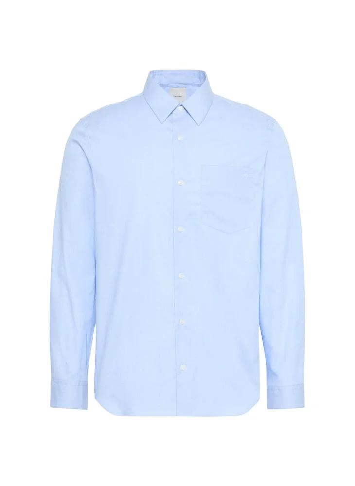 Calvin Klein Marina Cotton Poplin Classic Button-Down Shirt for Men | Best Price UAE