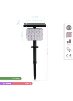 ACK Solar Pc LED Staple Lawn Luminaire Solar Powered Garden Wall Lighting Green Light 2 Stages  - Image 5