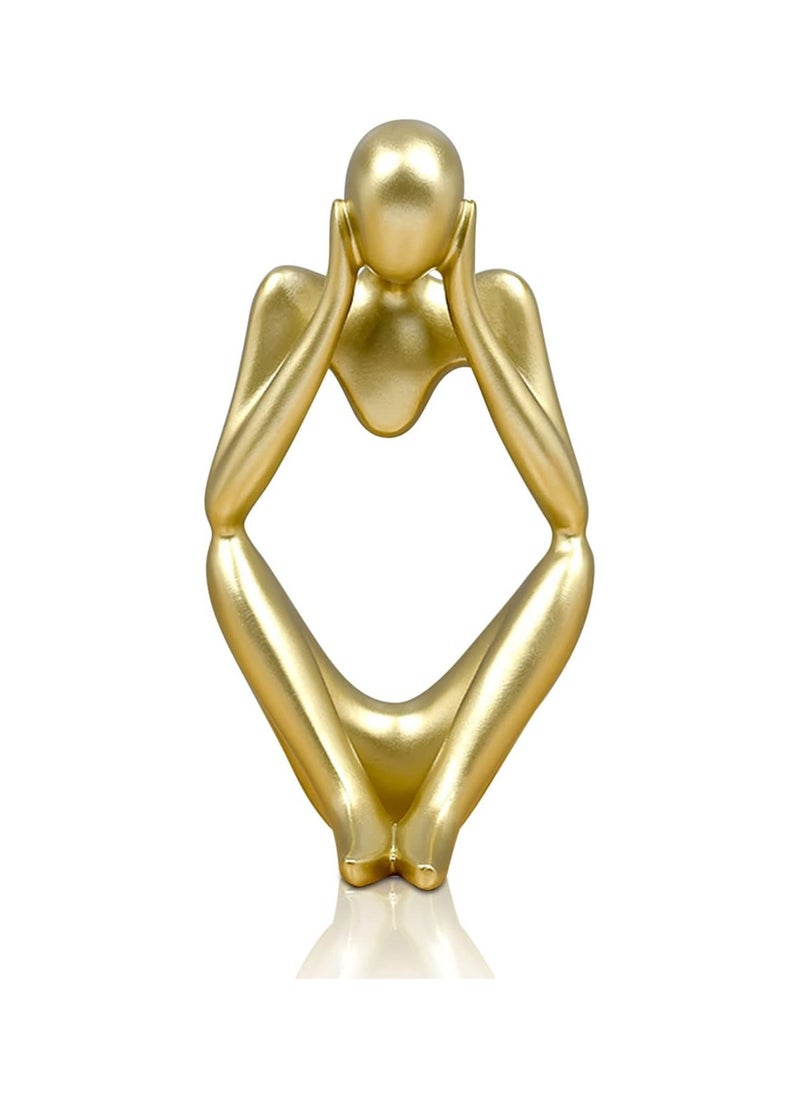 Arabest Abstract Thinker Statue Sculpture for Modern Home/Office Decoration Living Room Tabletop Shelf Figurine (Middle)  - Image 1