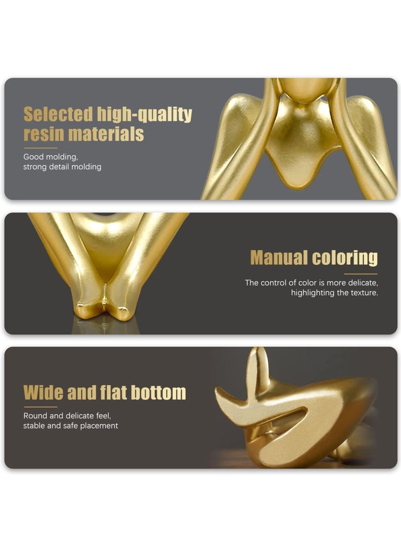 Arabest Abstract Thinker Statue Sculpture for Modern Home/Office Decoration Living Room Tabletop Shelf Figurine (Middle)  - Image 2