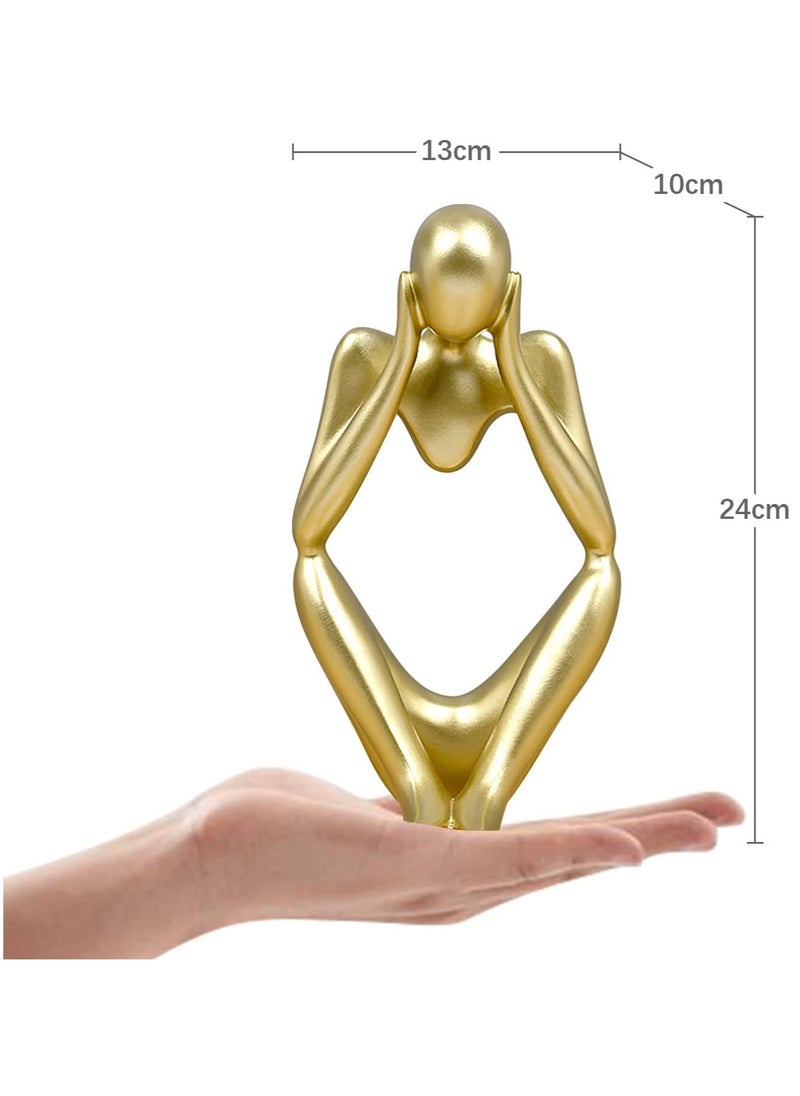 Arabest Abstract Thinker Statue Sculpture for Modern Home/Office Decoration Living Room Tabletop Shelf Figurine (Middle)  - Image 4