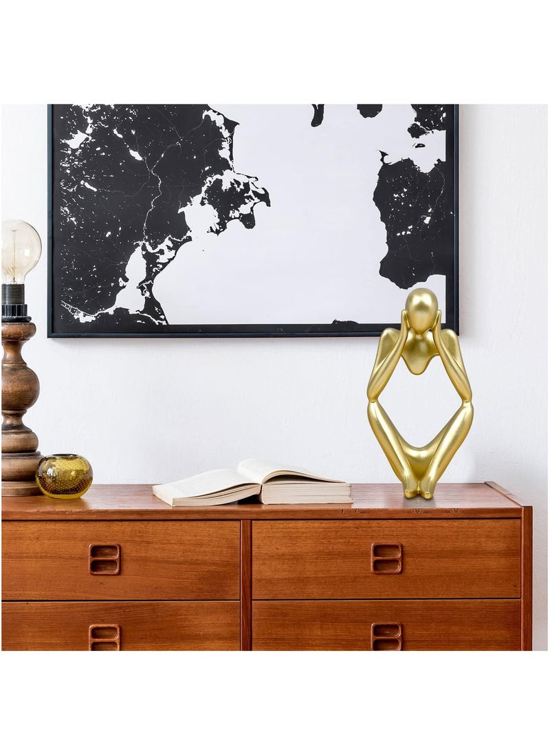 Arabest Abstract Thinker Statue Sculpture for Modern Home/Office Decoration Living Room Tabletop Shelf Figurine (Middle)  - Image 5