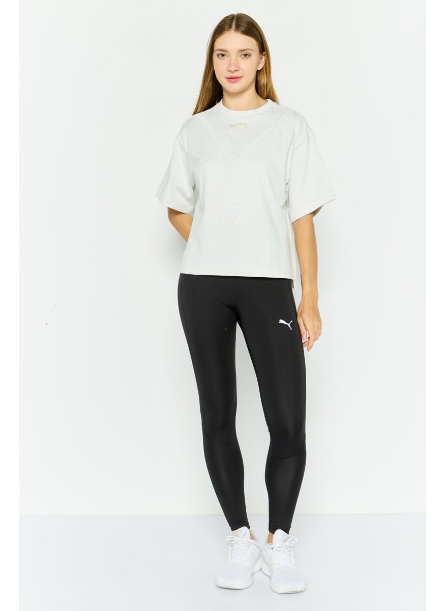 PUMA Women Sportswear Fit Short Sleeve Training T-Shirts, Heather Grey  - Image 2