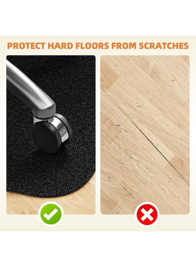 Relex 48"x36" Hard Floor Chair Mat, Heavy-Duty Polyester & TPR for Hardwood/Tile, Anti-Slip Backing, Smooth Glide for Rolling Chairs, Eco-Friendly Recyclable, Office/Home Gym Use - Image 4