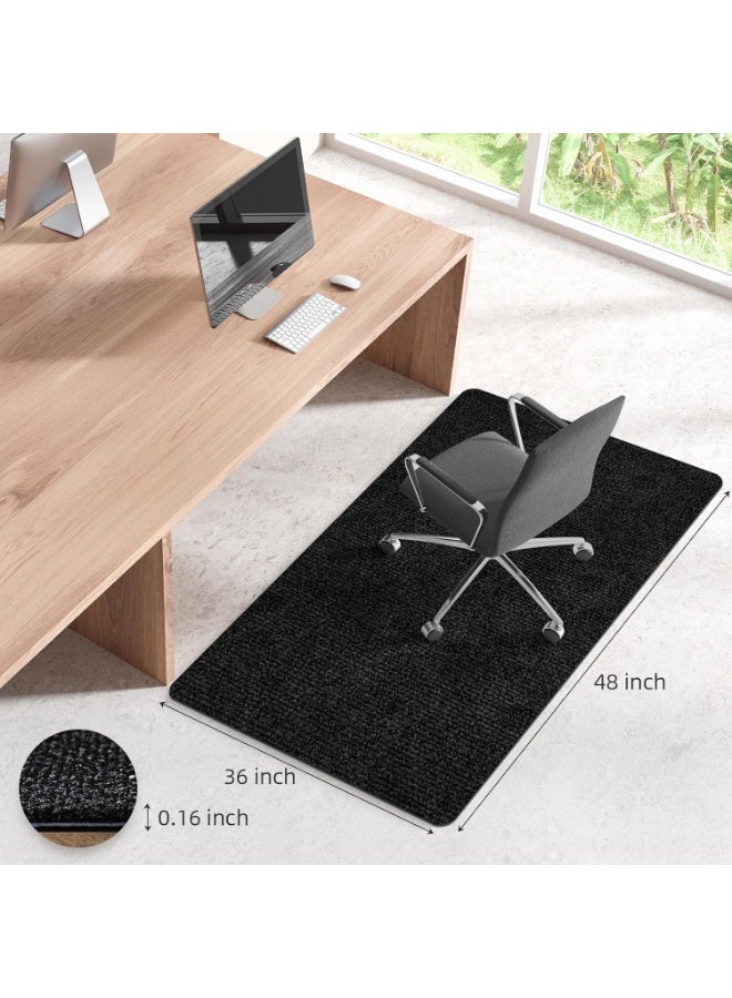 Relex 48"x36" Hard Floor Chair Mat, Heavy-Duty Polyester & TPR for Hardwood/Tile, Anti-Slip Backing, Smooth Glide for Rolling Chairs, Eco-Friendly Recyclable, Office/Home Gym Use - Image 2