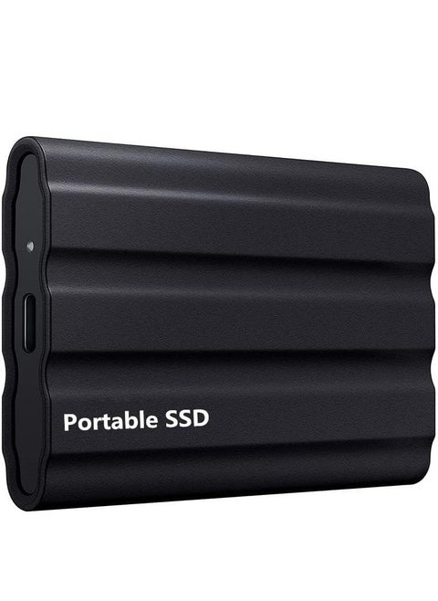 External Hard Drive, External Portable SSD, Computer Hard Drives, Ultra Slim USB 3.1 Type-C with USB-A, Easy to Carry Black