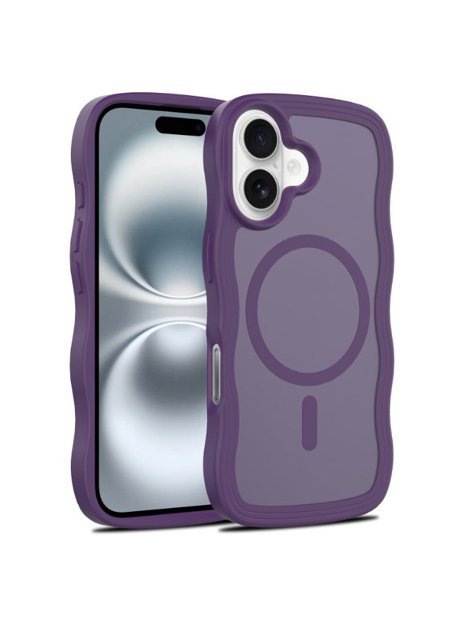 general Protective Case for iPhone 16 (6.1), with Screen Protector, Slim, Magnetic, Durable, Shockproof, TPU, Protective Case for Magsafe, Wavy Frame, Matte, iPhone 16 Case - Image 1