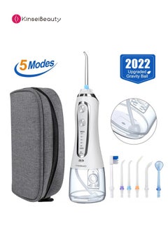 KinseiBeauty Portable Cordless Dental Water Flosser IPX7 Waterproof White  - Image 1