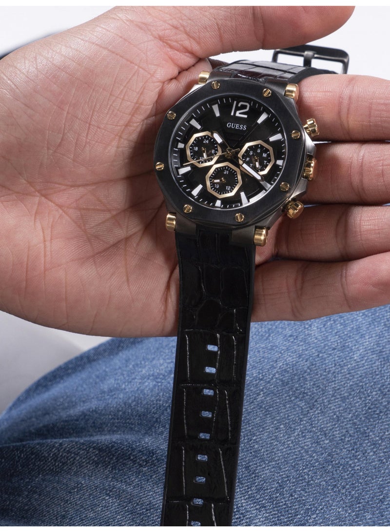 GUESS Mens Black Gunmetal Multi-function Watch - GW0492G1 - Image 5