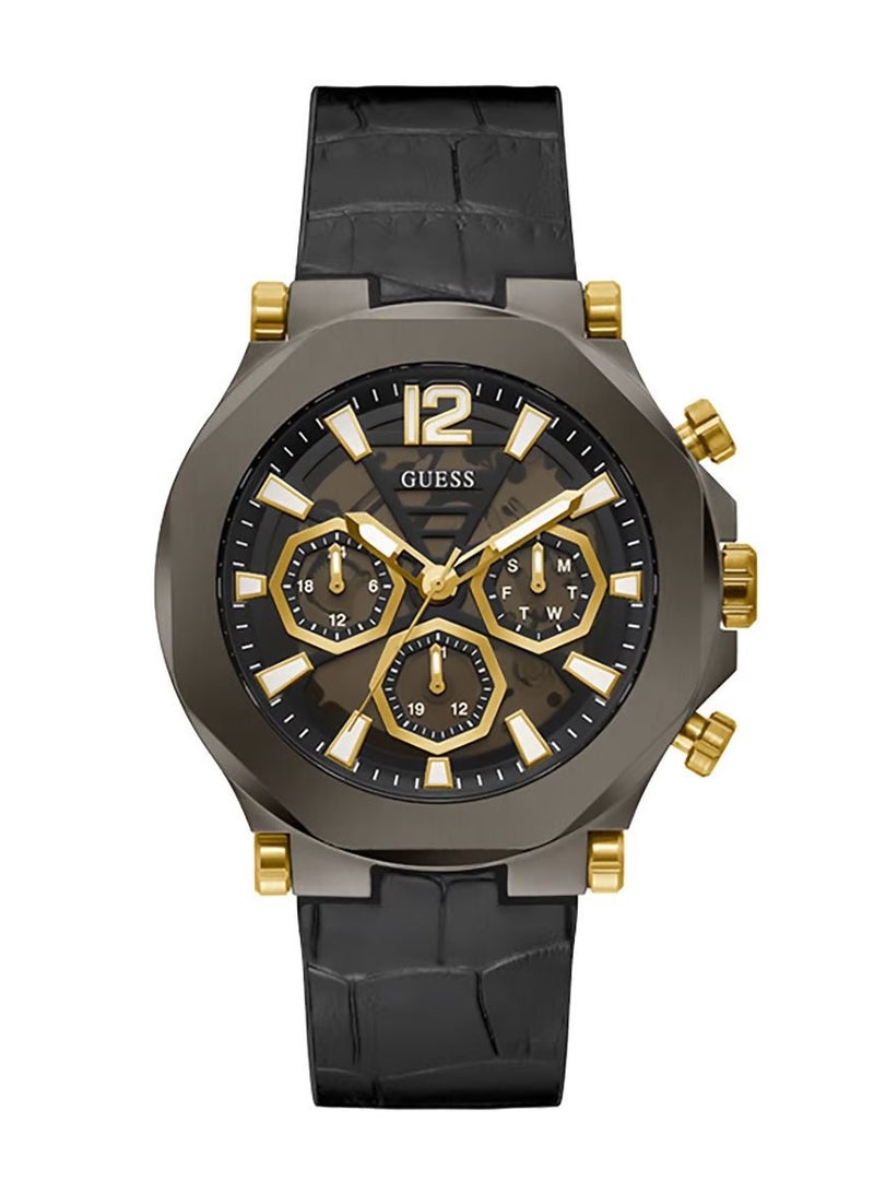 GUESS Mens Black Gunmetal Multi-function Watch - GW0492G1 - Image 1