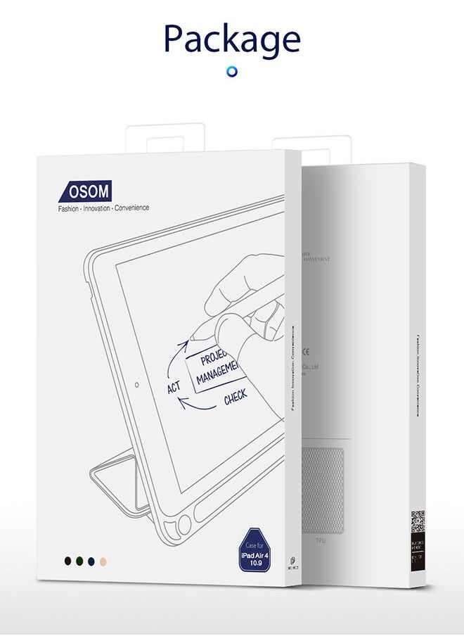 Osom Series Case For Apple iPad Air 4 10.9-Inch With Pencil Holder And Auto Sleep Wake Blue