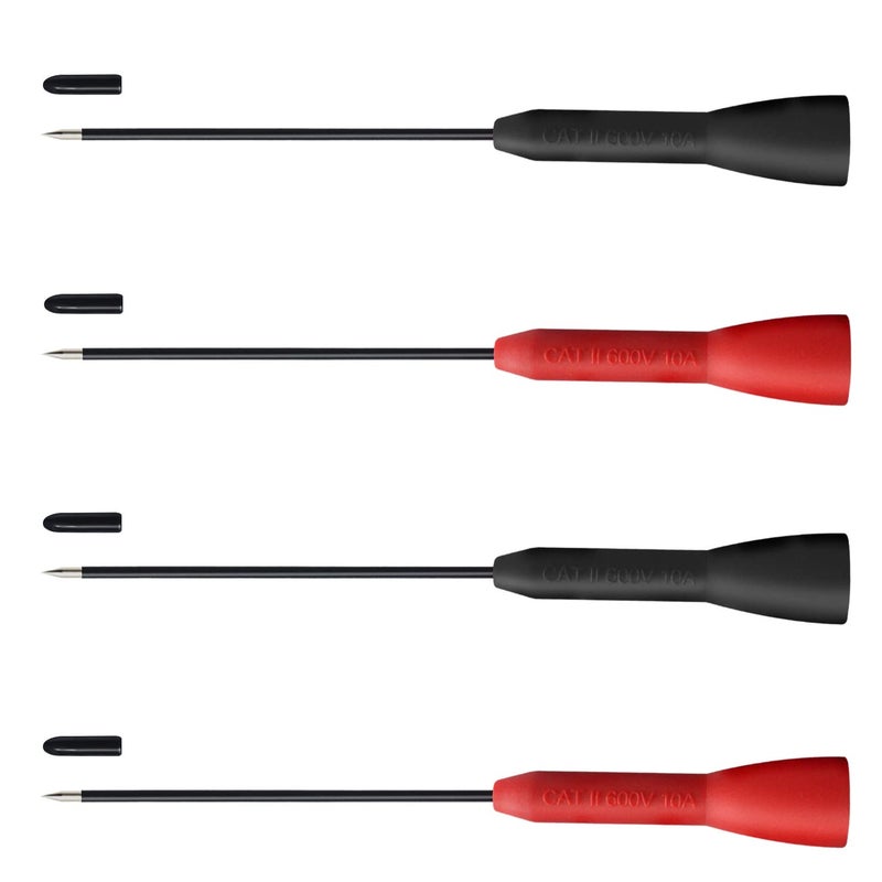 Lorwatin 4 Pack 2mm Extended Needle Test Probes, 600V/10A Non-Destructive Multimeter Test Probe for Fluke Leads tl71 tl75 - Image 1