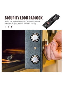 SYOSI Portable Customs Code Lock, TSA Security Lock, Toolbox Bag Combination Zipper Fixed Lock, PC Luggage Lock Built in Sunk Lock Anti Theft Lock Black Tool  - Image 4