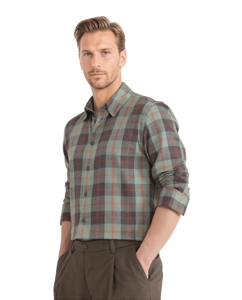 Rare Rabbit Men's Checked Regular Fit Shirt