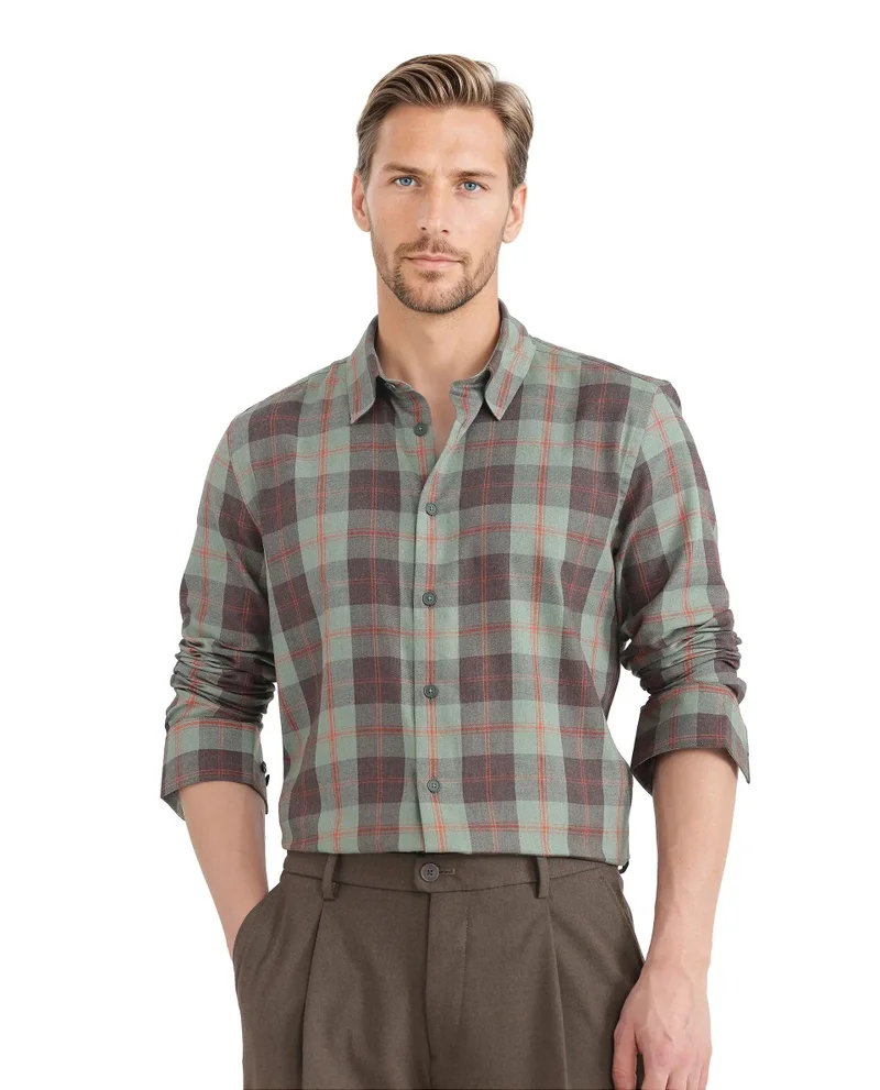 Rare Rabbit Men's Checked Regular Fit Shirt