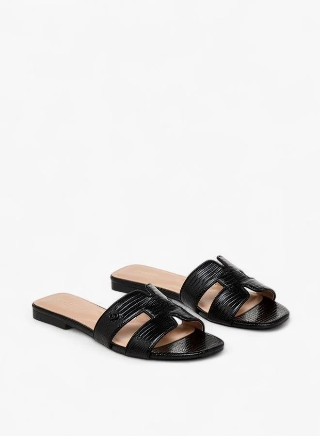 Celeste Women Animal Textured Slide Sandals