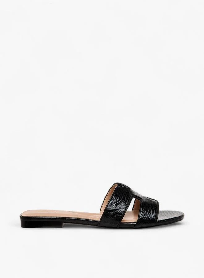 Celeste Women Animal Textured Slide Sandals