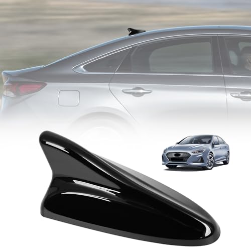 AMSPRAC Shark Fin Antenna Cover,Car Roof Antenna Caps Compatible with Hyundai Sonata LF 4Doors Sedan 2014-2019,for Elantra 2011-2016;for Kia Optima 2014-2016,96210-3X100/962102T700ABT,Glossy Black - Image 1