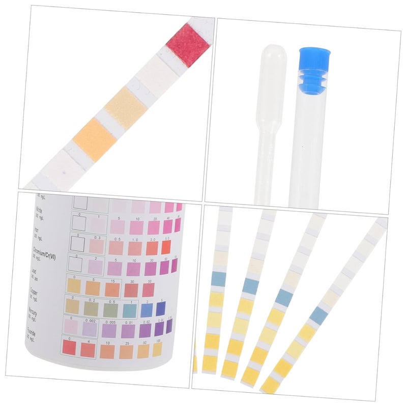 100Pcs Water Test Strips Kit for Drinking Water Quality Testing with Tube Dropper Home Office Restaurant Use - Image 5