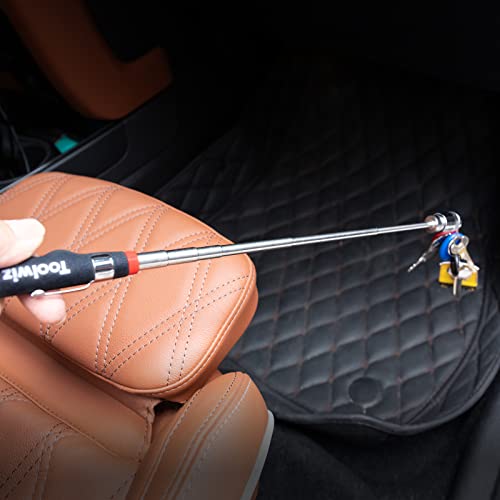 Toolwiz 16LB Telescopic Magnetic Pick Up Tool, Extendable to 30 Inch, Black, Cylindrical, Utility Magnet, Magnetic Sweeper - Image 2