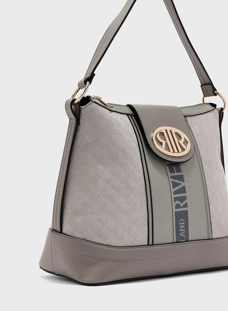 RIVER ISLAND Rir Webbing Tote Bag