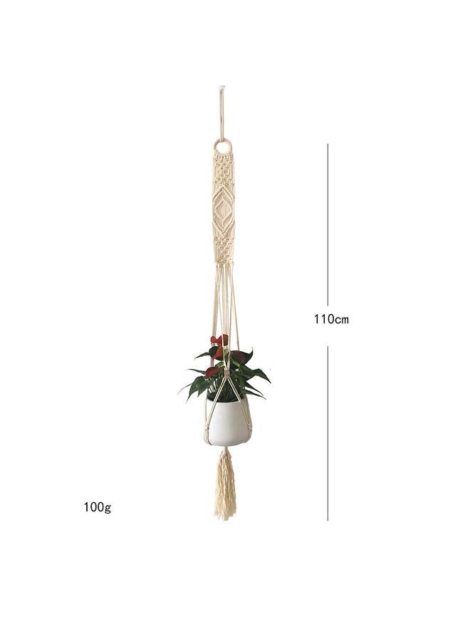 Bluejw New Bohemian Tapestry Cotton Rope Hand-woven Net Bag Plant Hanging Basket Home Decorative Wall Hanging  - Image 1