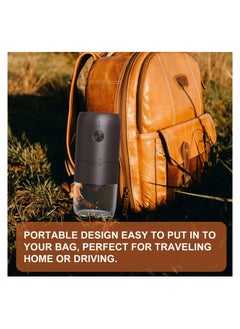 NNEWVANTE Coffee Grinder Electric，with Adjustable Coarseness Ceramic Burrs, Portable One Touch Electric Spice Coffee Bean Grinder with Clean Brush, Type-C Charging, Black  - Image 3