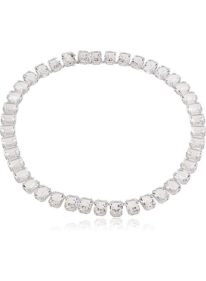SWAROVSKI Rhodium Plated Octagon Cut Millenia Necklace, White - Image 1