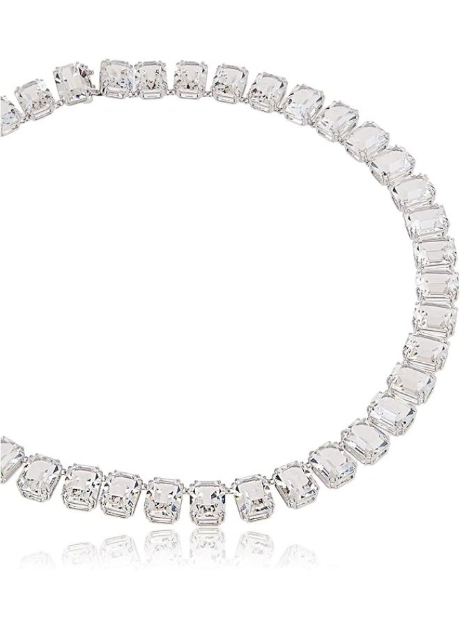 SWAROVSKI Rhodium Plated Octagon Cut Millenia Necklace, White - Image 2