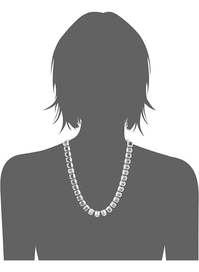 SWAROVSKI Rhodium Plated Octagon Cut Millenia Necklace, White - Image 3