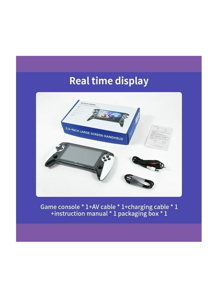 Black Hawk X9 Handheld Gaming Arcade Console, Retro Game Console, 4000 Games, 9 Simulators, 5.5" HD Screen - Image 4