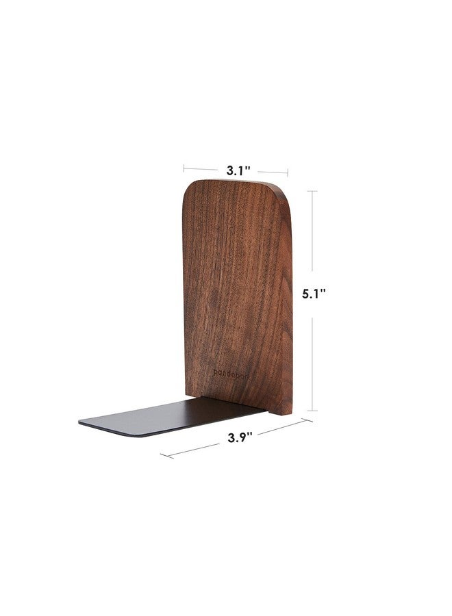 pandapark Wood,Non-Skid Bookend For Shelves,Heavy Duty,Book Stand For Cds,1 Pair - Image 2