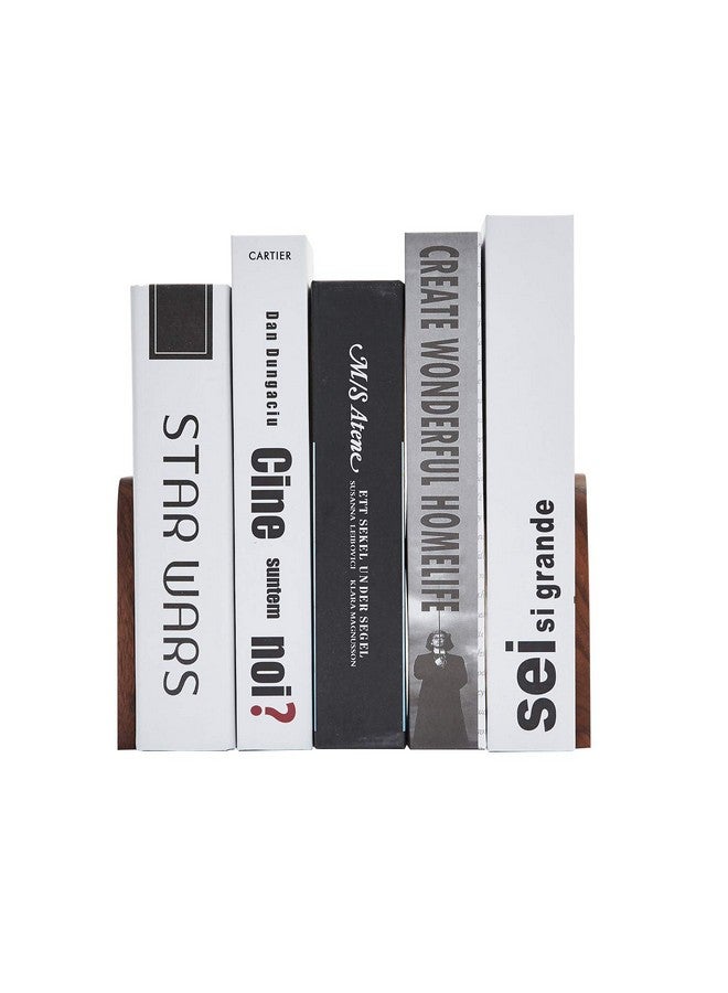 pandapark Wood,Non-Skid Bookend For Shelves,Heavy Duty,Book Stand For Cds,1 Pair - Image 4