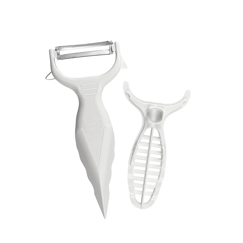 Swissmar Borner V-2007 Veg'Art Prep Tool with Detachable Grater, White - Image 4