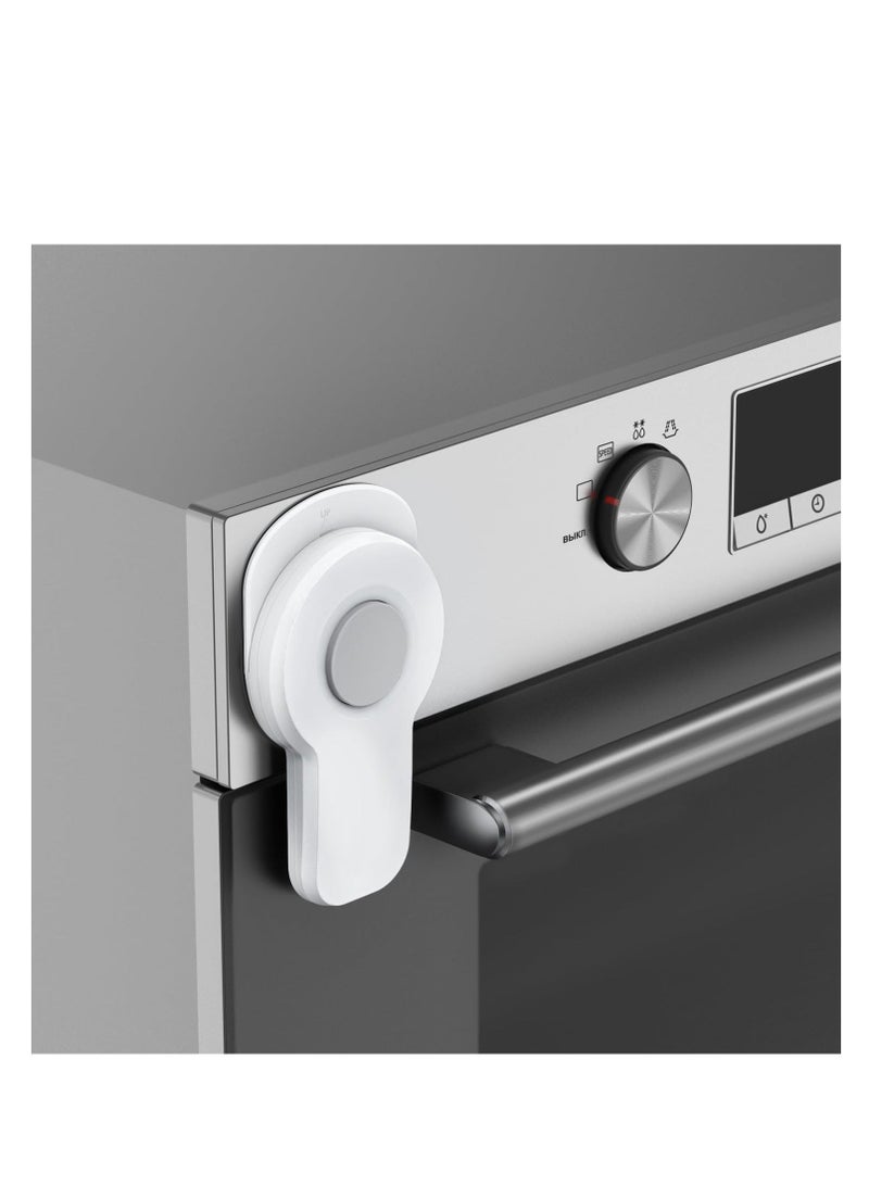 Oven Lock Child Safety, Door Safety Heat Resistant with 3M Adhesive, Easy to Install, Use Durable and Heat-Resistant Material, Baby Proofing for Kitchen (White) - Image 1
