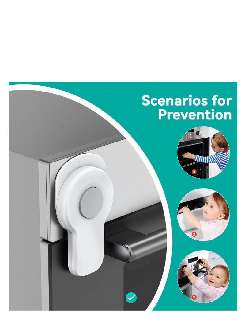 Oven Lock Child Safety, Door Safety Heat Resistant with 3M Adhesive, Easy to Install, Use Durable and Heat-Resistant Material, Baby Proofing for Kitchen (White) - Image 5