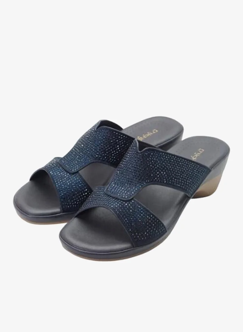 Michelle Morgan Navy 092-3109 Michelle Morgan Ladies Mid Heel Sandals 514RJ312 Navy for Women | Best Price UAE
