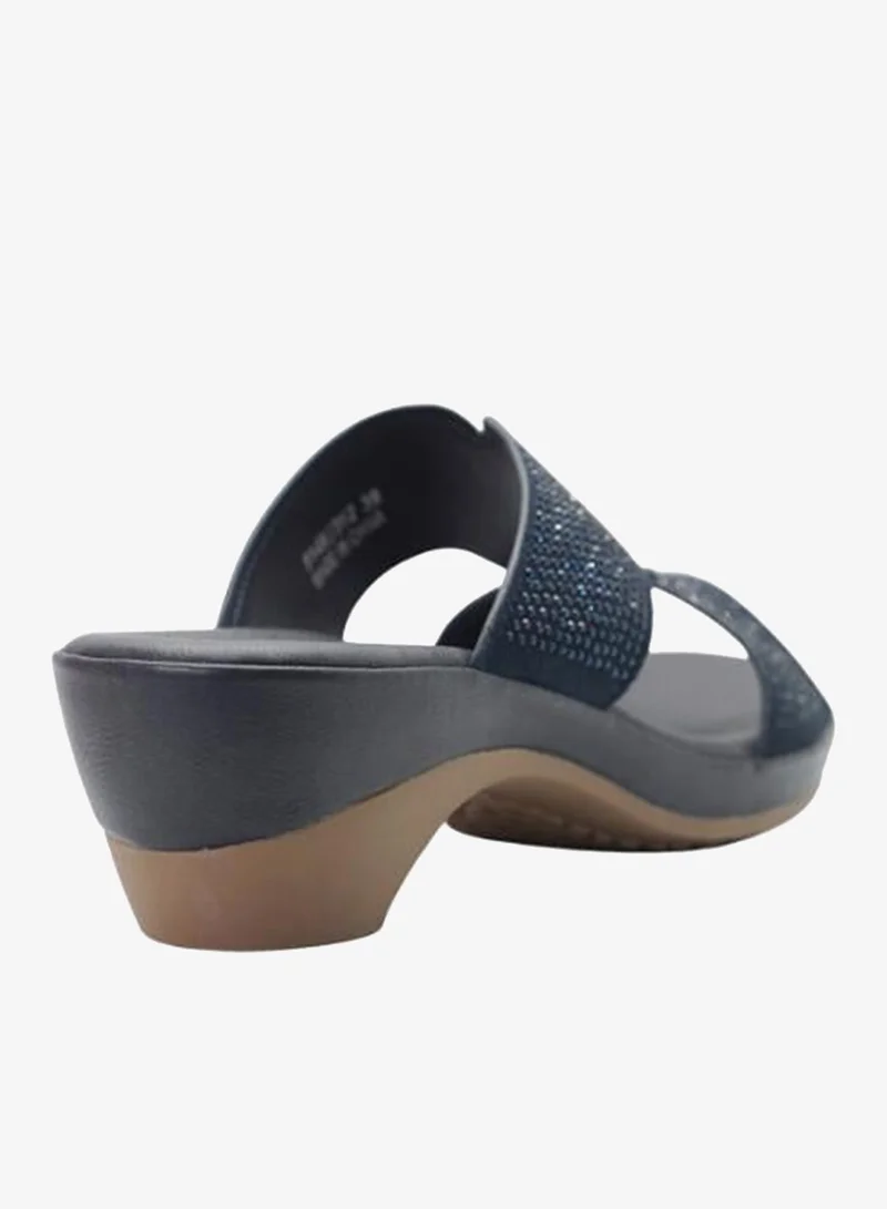 Michelle Morgan Navy 092-3109 Michelle Morgan Ladies Mid Heel Sandals 514RJ312 Navy for Women | Best Price UAE