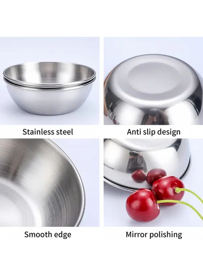 Silvery Stainless Steel Dipping Bowls 14pcs Sushi Small Plates Stackable Kitchen Prep - Image 4