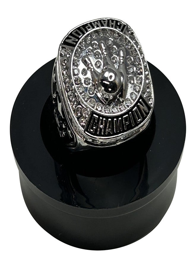 Express Medals Champion Bowling Trophy Ring Award Gift Fantasy Prize with Display Neck Chain and Stand Championship Rings - Image 2